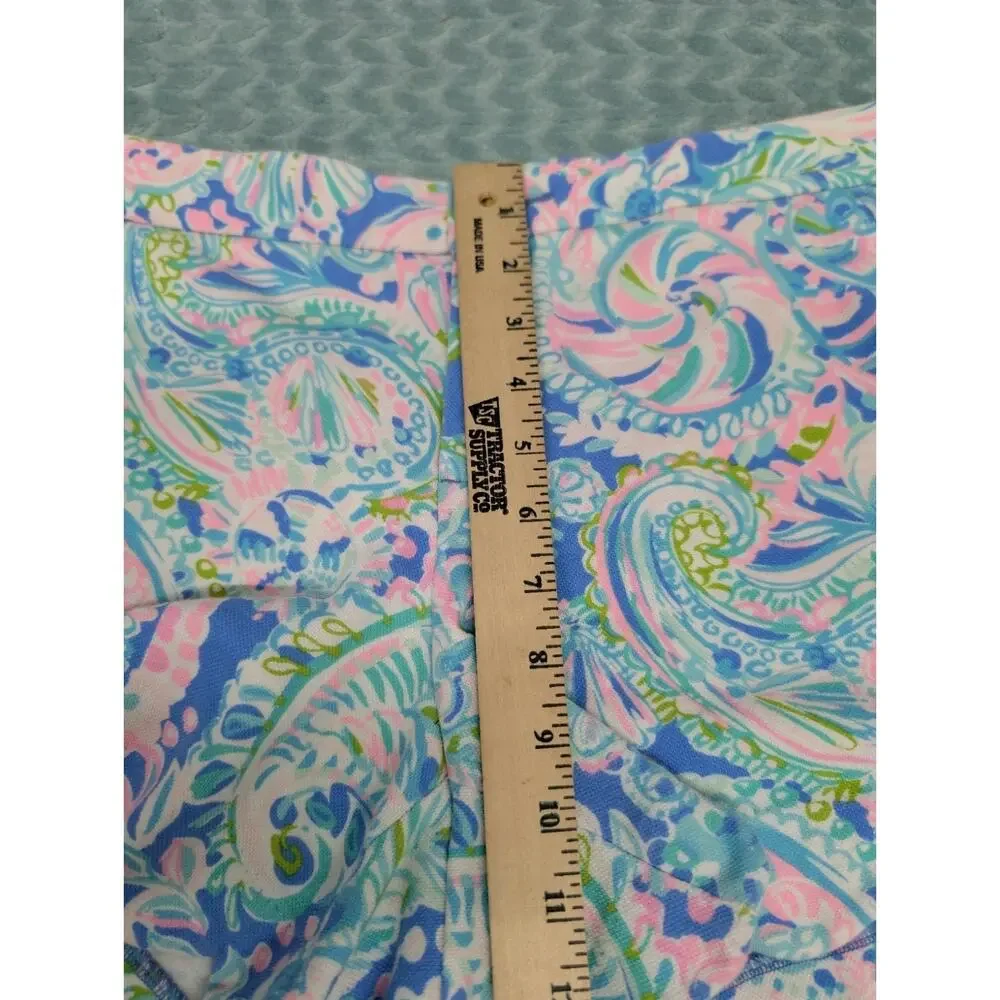 Lilly Pulitzer Buttercup Knit Scallop Shorts Multi Dream Team Size 12